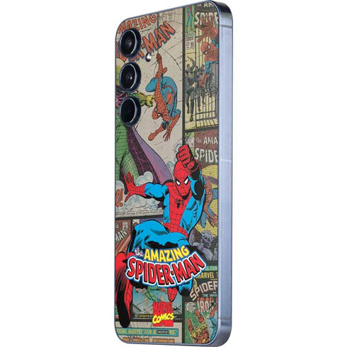 Marvel Classic Comics Amazing Spider-Man Collage Galaxy A55 5G Skin